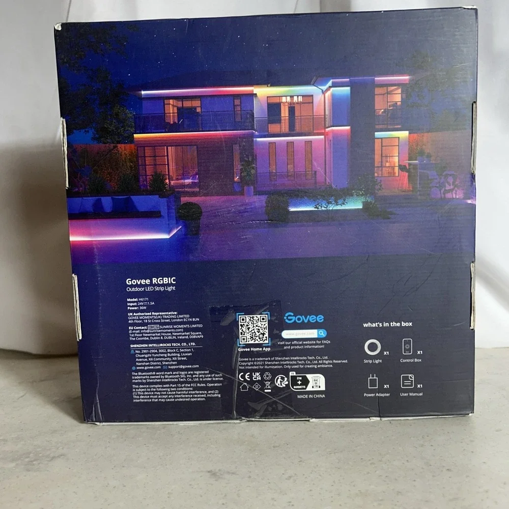 Govee RGBIC Outdoor LED Strip Light 32.8FT H6171 OPEN BOX